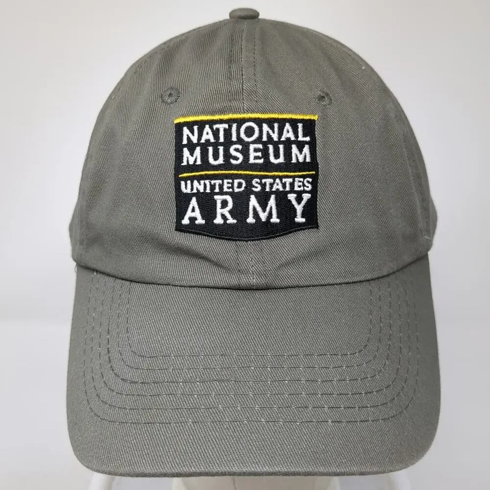 National Museum United States Army Green One Size Baseball Cap Hat Sponsor Logo